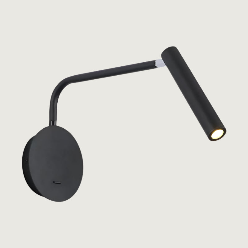 Astroclaro Nova: Foco Nórdico Ajustable de Metal/Acrílico – Negro & Blanco