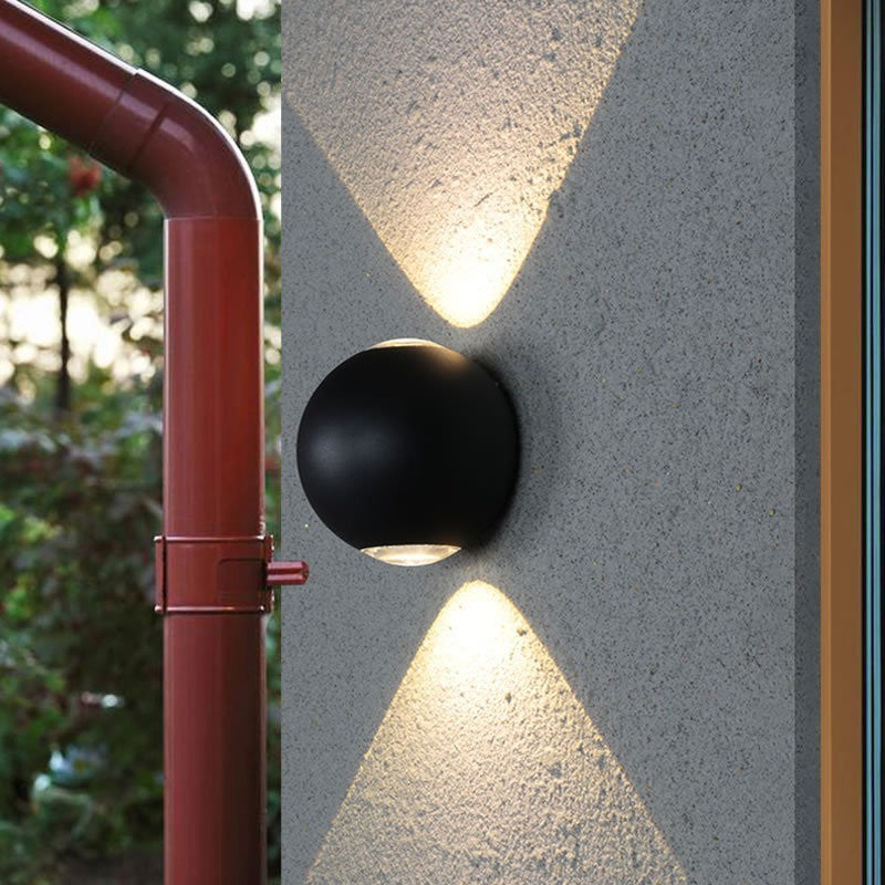 Sareni - Lámpara de Pared de Aluminio LED en Forma de Bola - Aplique Pared Moderno IP65 para Interiores y Exteriores