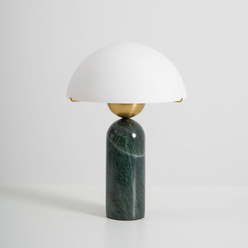 Lámpara de mesa de piedra natural Cupelia – mármol verde