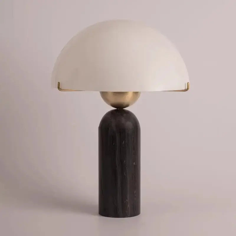 Lámpara de mesa de piedra natural Cupelia – mármol negro