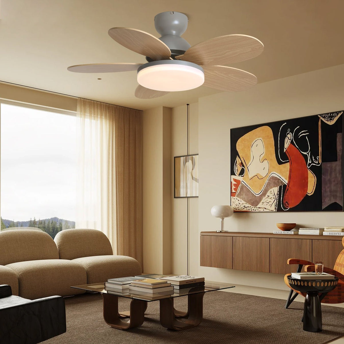 Ventilador de techo con luz Margela en una habitación infantil – imagen 15