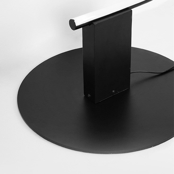 Lámpara de pie LED con silueta de rostro Quiara – detalle de la base