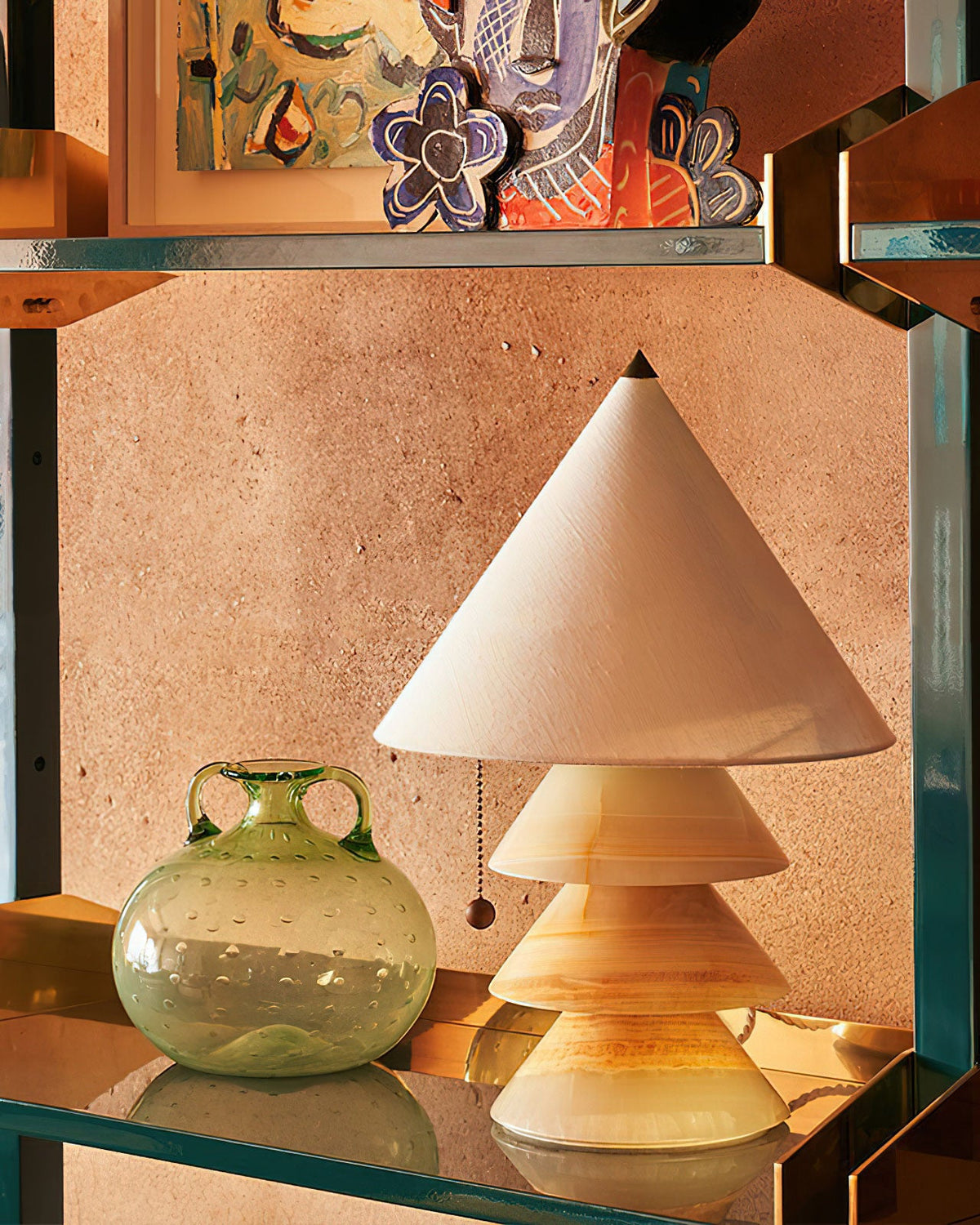 Lámpara de mesa de mármol Zigura en un interior de diseño – imagen 13