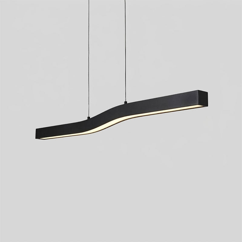 Lámpara colgante lineal LED Brisaro – acabado negro