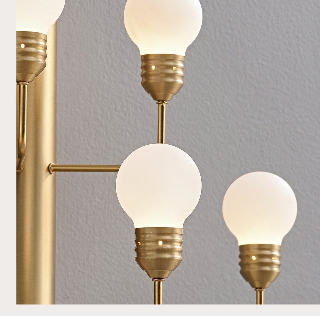 Aplique de pared de globos de alabastro Jirela – detalle de los globos de alabastro
