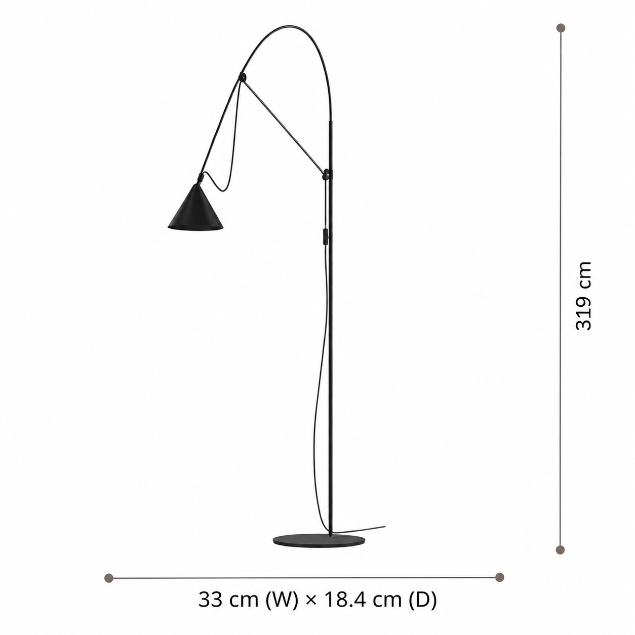 Ralor - Lámpara de Pie con Diseño Ajustable y Luz LED Integrada
