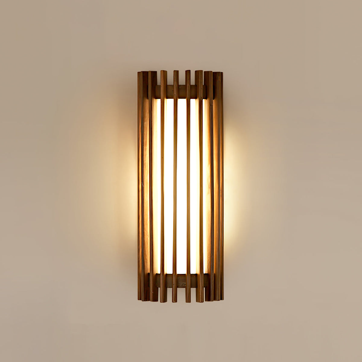Aplique de pared de madera Listela en un salón de estilo natural – imagen 10