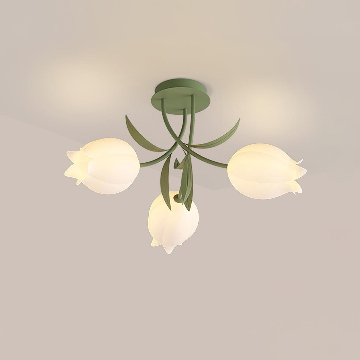 Lámpara de techo de flores Campiña en un salón luminoso – imagen 17