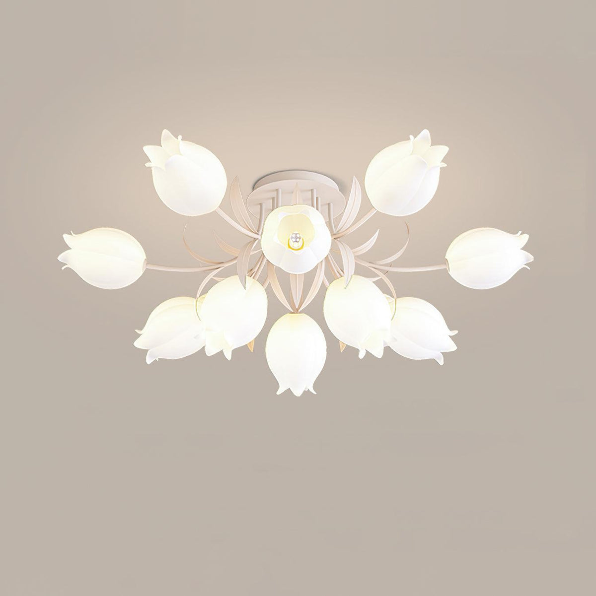 Lámpara de techo de flores Campiña en un salón luminoso – imagen 21
