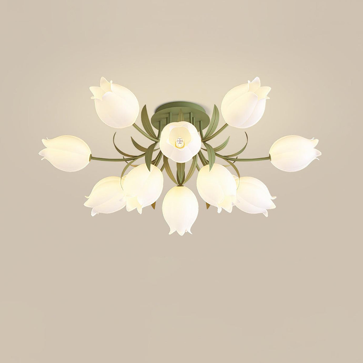 Lámpara de techo de flores Campiña en un salón luminoso – imagen 20