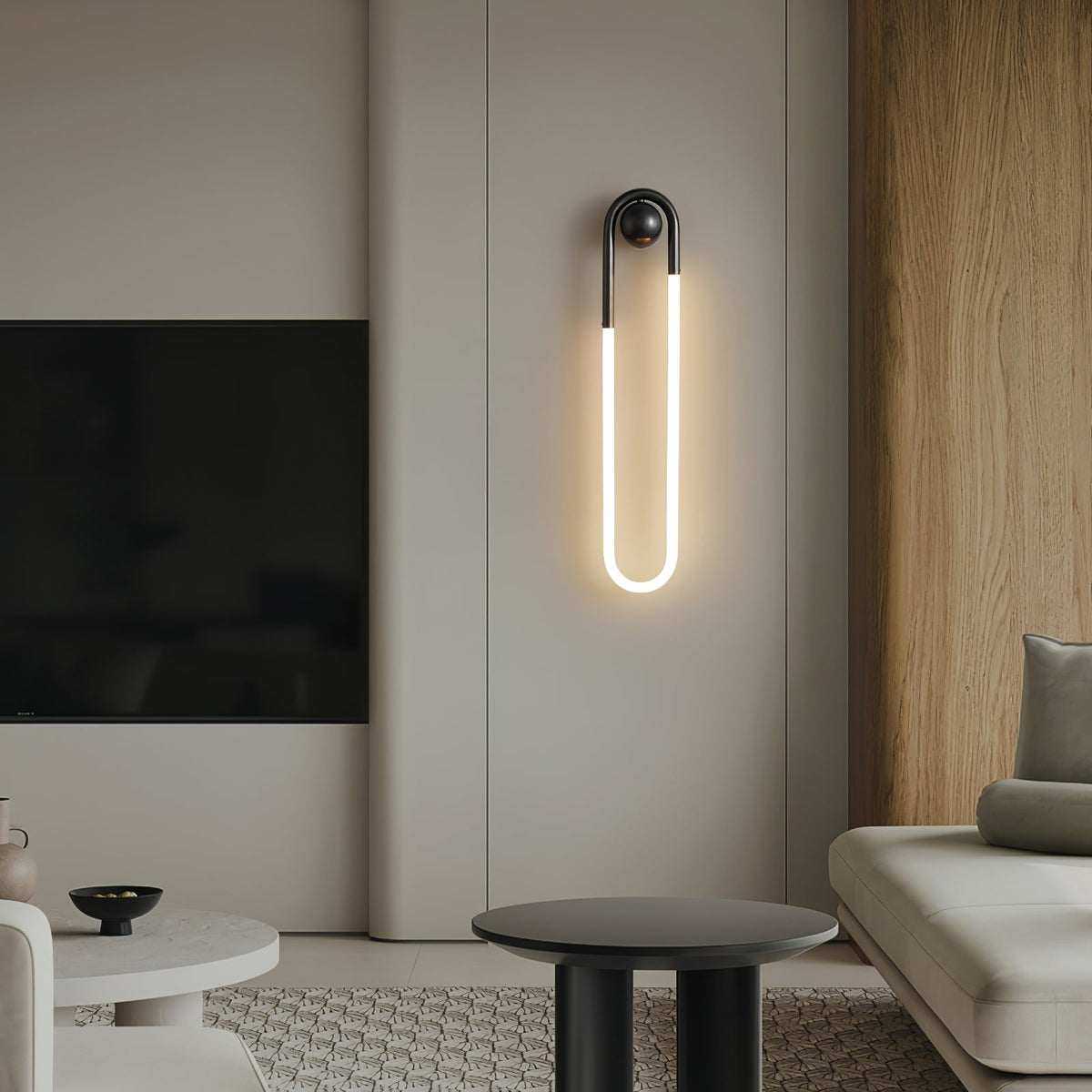 Aplique de pared LED Lazena en un salón contemporáneo – imagen 15