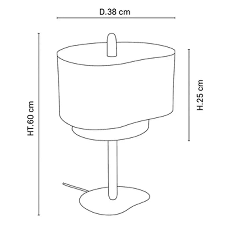 Lámpara de mesa wabi sabi Tapela – medidas de la lámpara