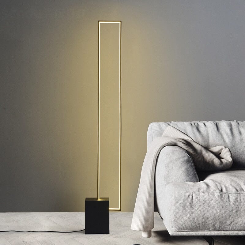 Lámpara de pie LED rectangular Tevaro – vista principal