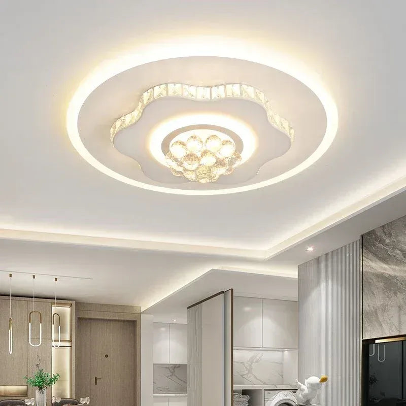 Plafón LED redondo con cristal Cristea – vista principal
