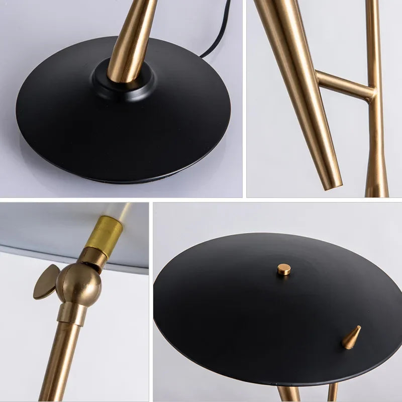 Lámpara de mesa retro Ivuelo con reflector en un salón de estilo mid-century – imagen 5