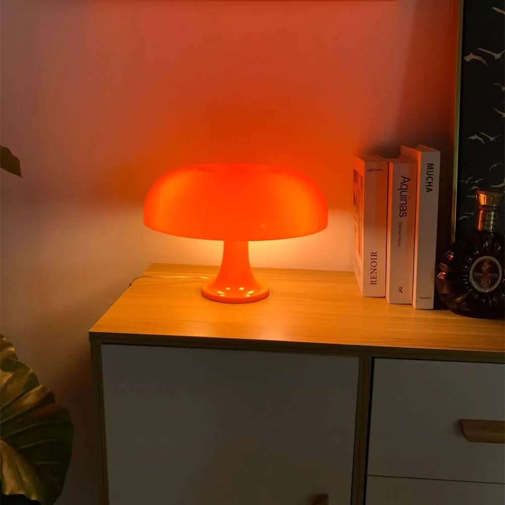 Lámpara de mesa seta retro Karamela en un dormitorio acogedor – imagen 7