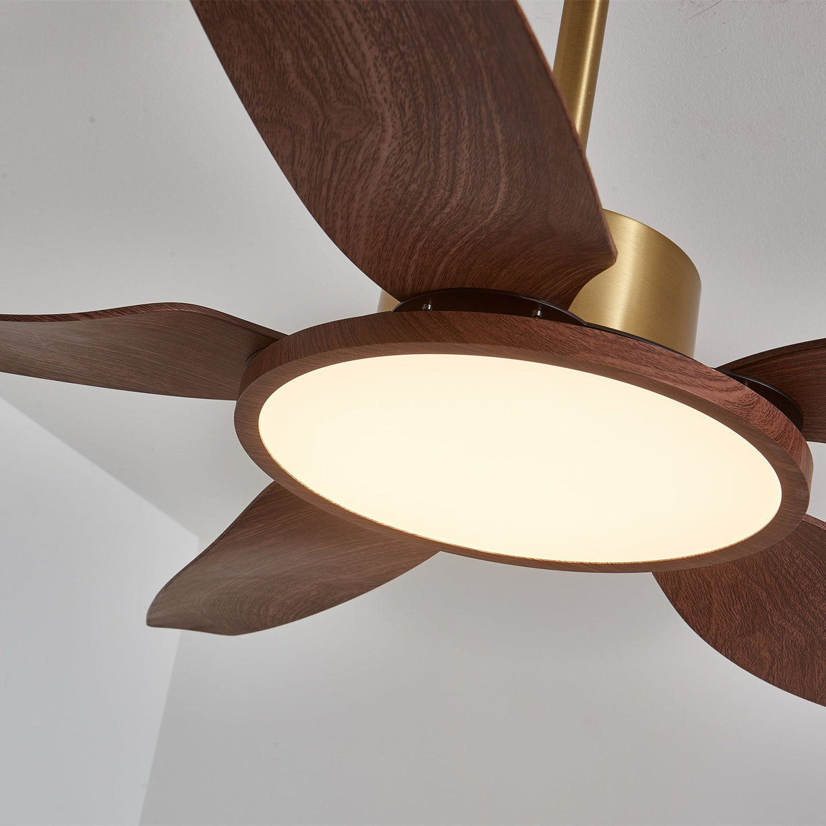 Ventilador de techo con luz Xalora en un comedor mediterráneo – imagen 18