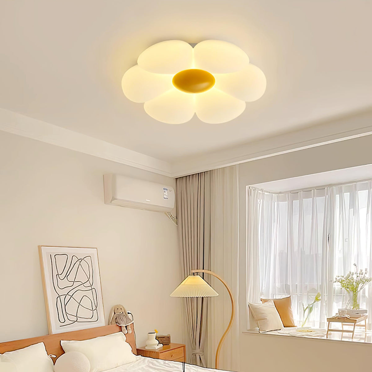 Plafón LED con forma de flor Floreta en un dormitorio infantil – imagen 10