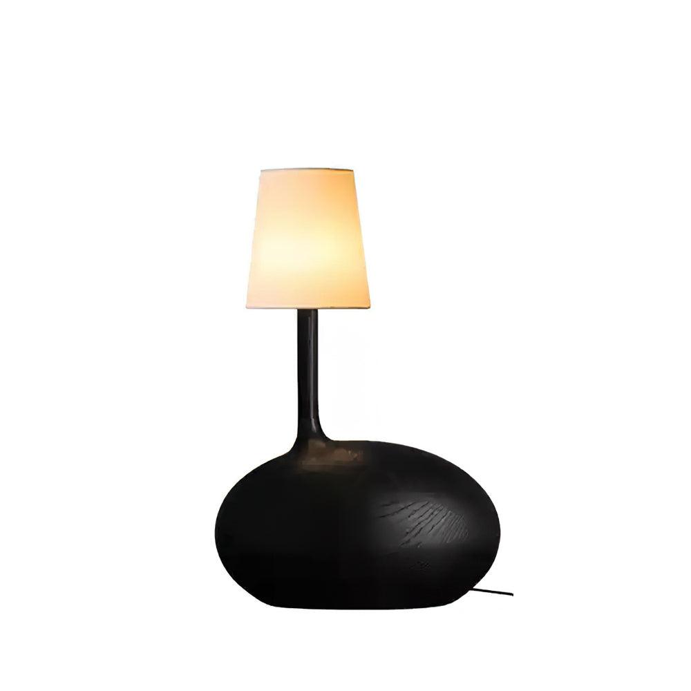 Lámpara de mesa de madera Kusema – negro