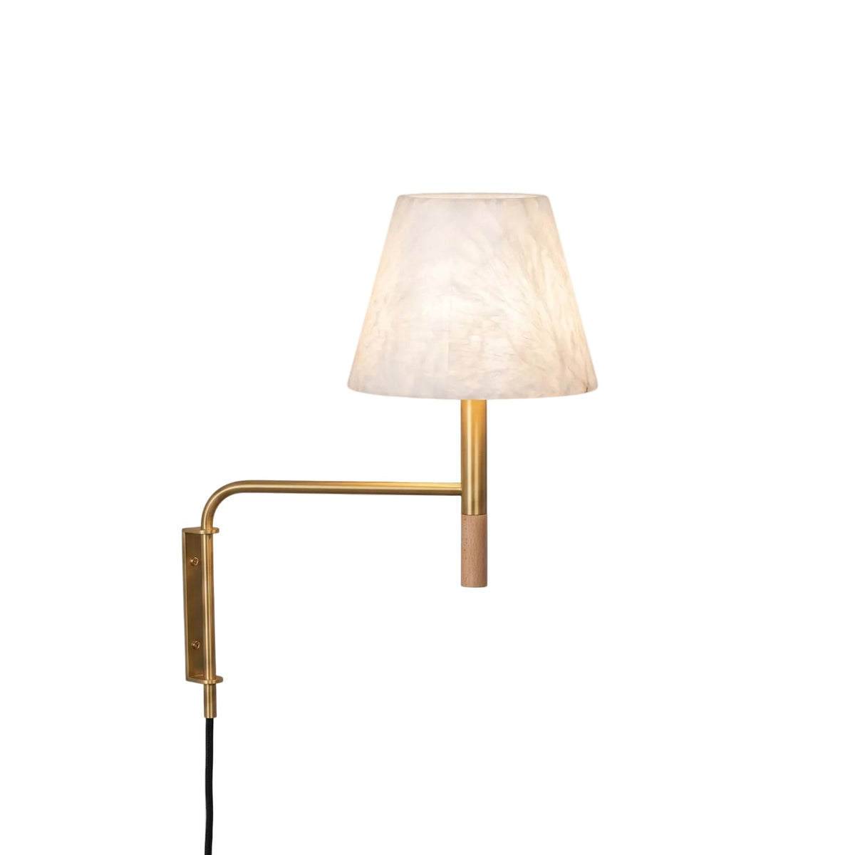 Aplique de pared con enchufe de alabastro Mysela – vista principal