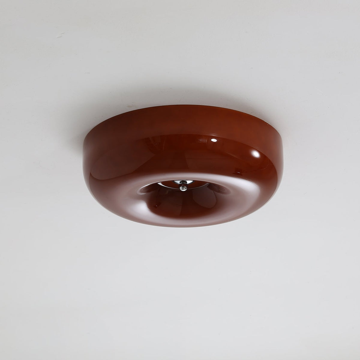 Plafón LED de cristal en espiral Caracol en un dormitorio acogedor – imagen 15