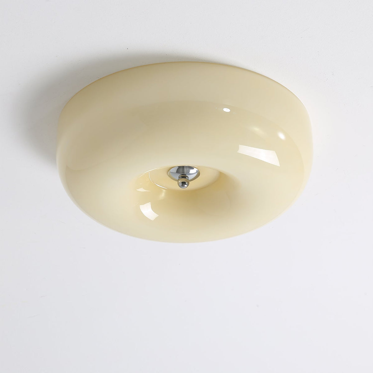 Plafón LED de cristal en espiral Caracol en un dormitorio acogedor – imagen 6
