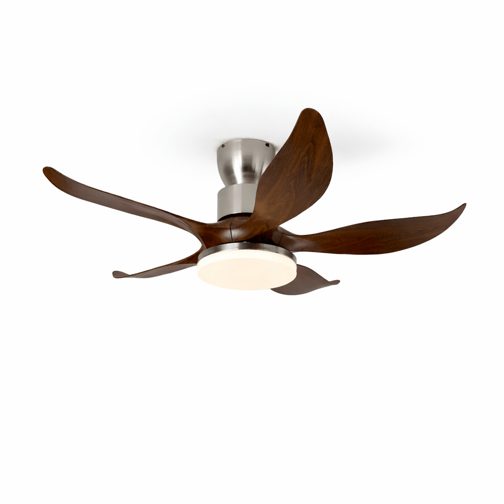 Ventilador de techo con luz Ramaje en un salón natural – imagen 5