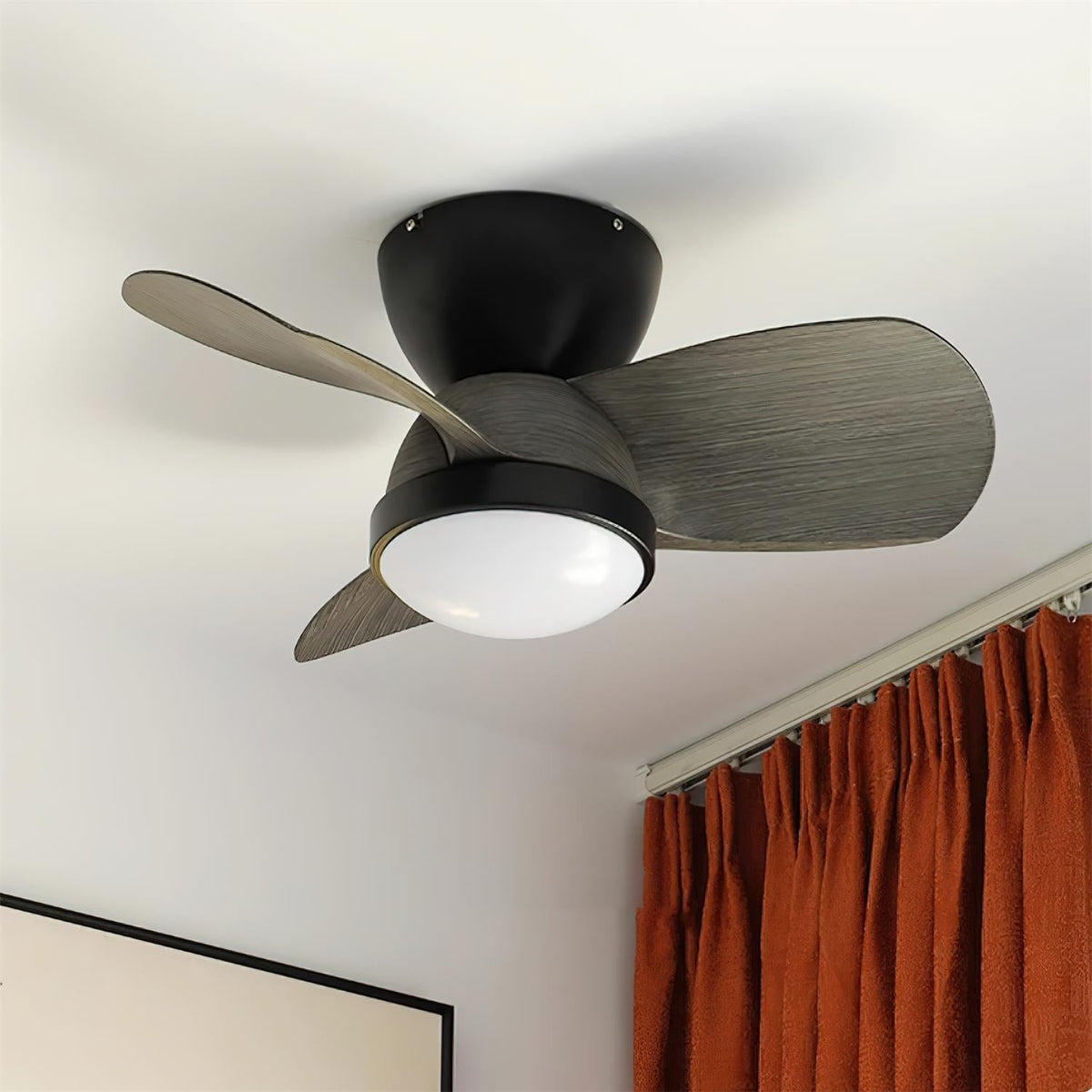 Ventilador de techo con luz Gavela en un dormitorio moderno – imagen 13