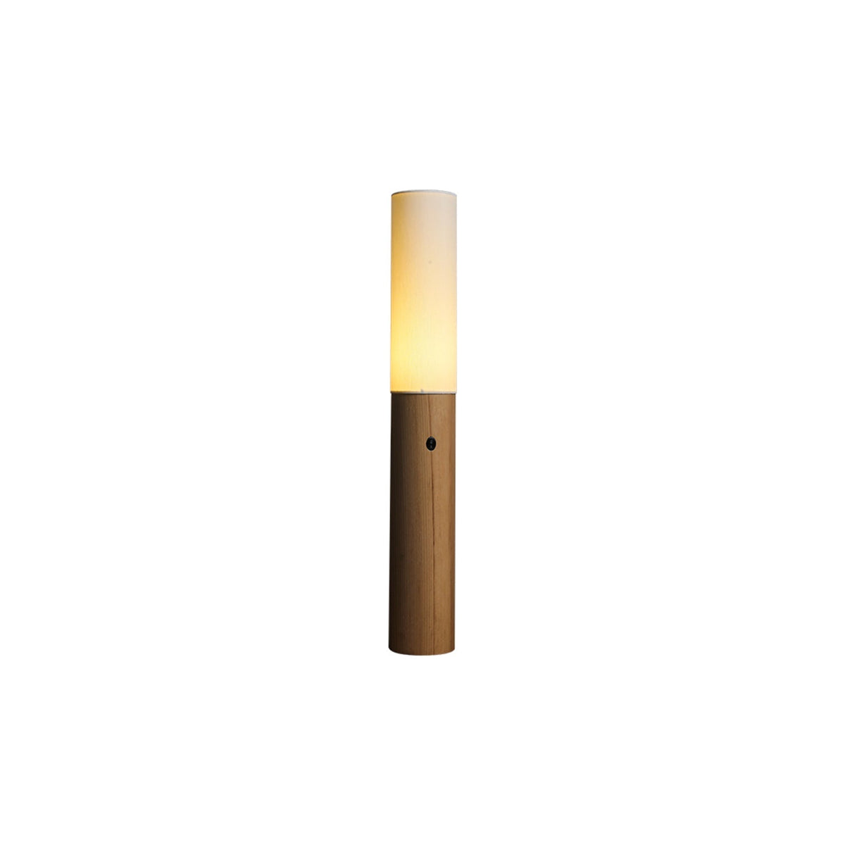 Lámpara de pie columna Velona – madera natural 80 cm