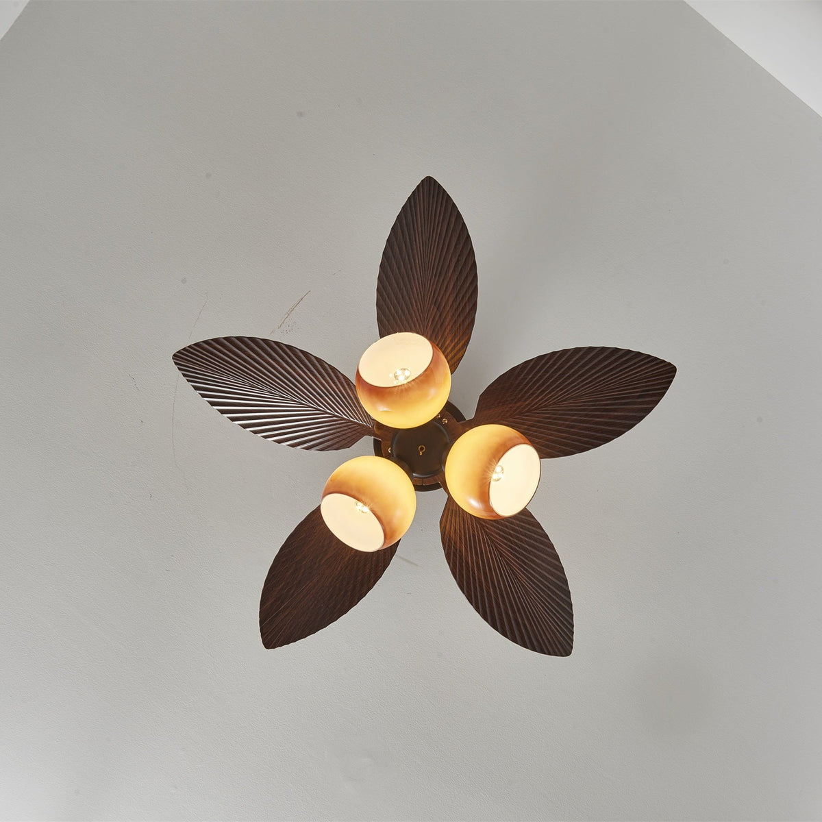 Ventilador de techo con luz Mielara en un salón de estilo tropical – imagen 20