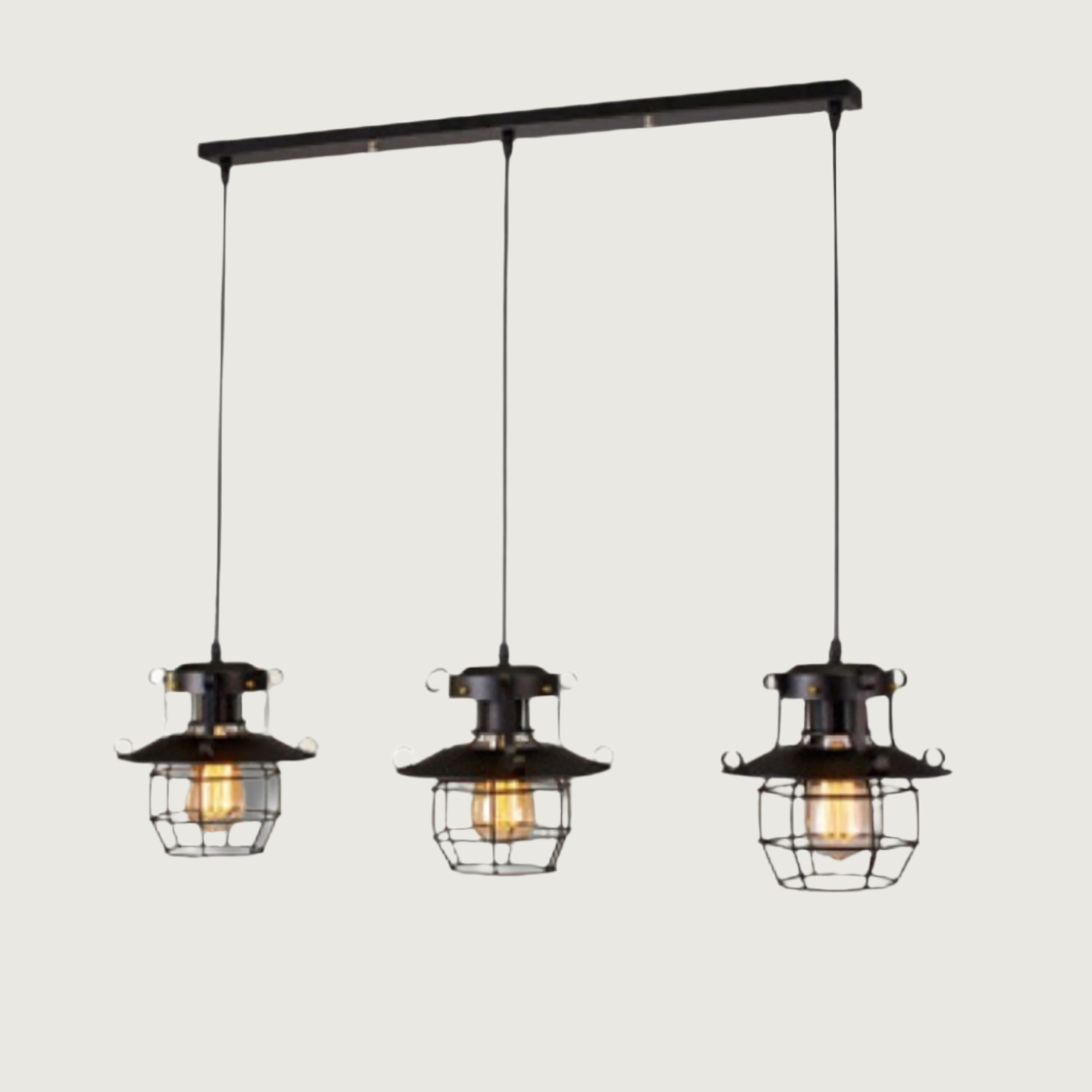 LuzFerro - Lámpara Colgante Vintage de Estilo Industrial
