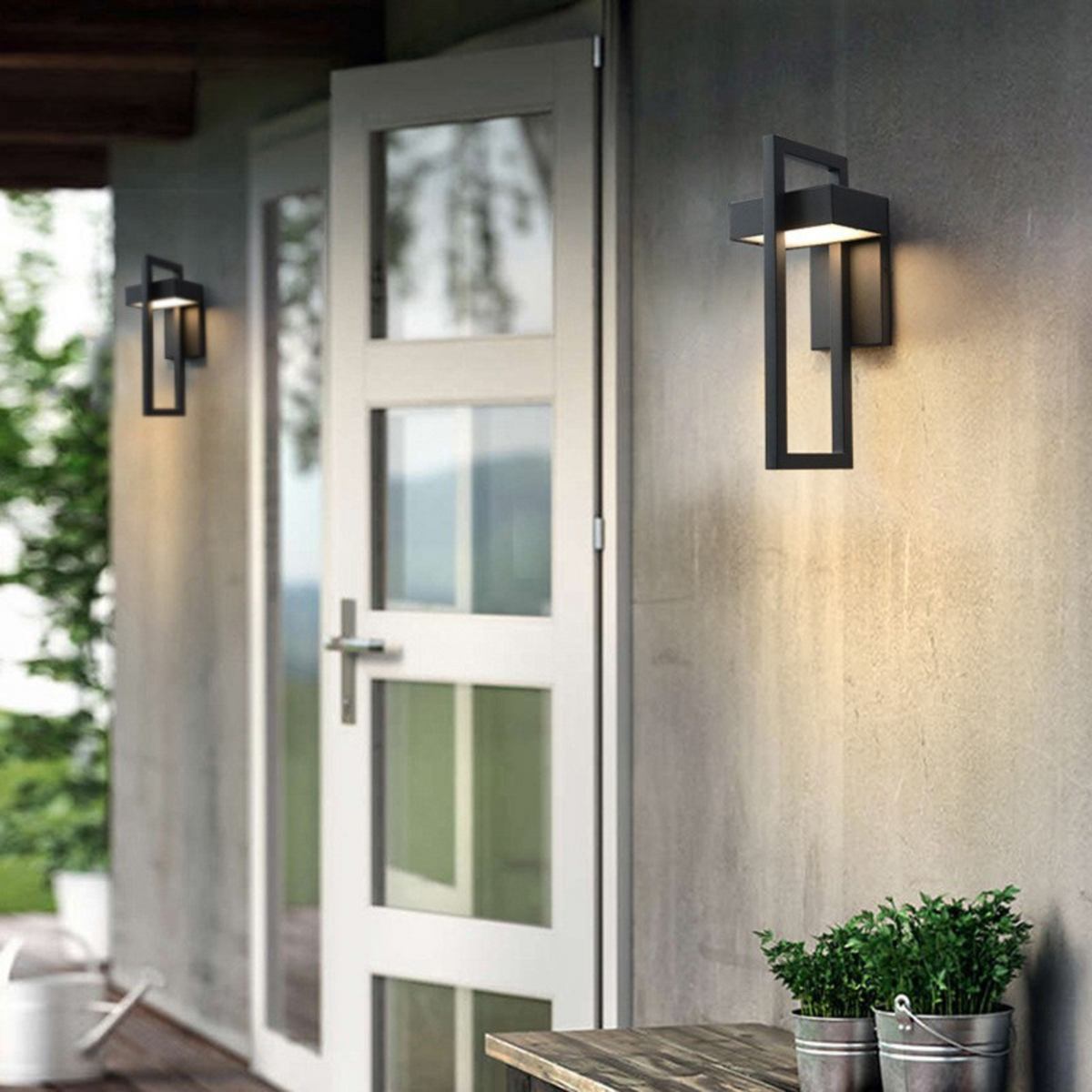 Exterluz – Lámpara de Pared Exterior Negro Moderna con LED Eficiente IP65