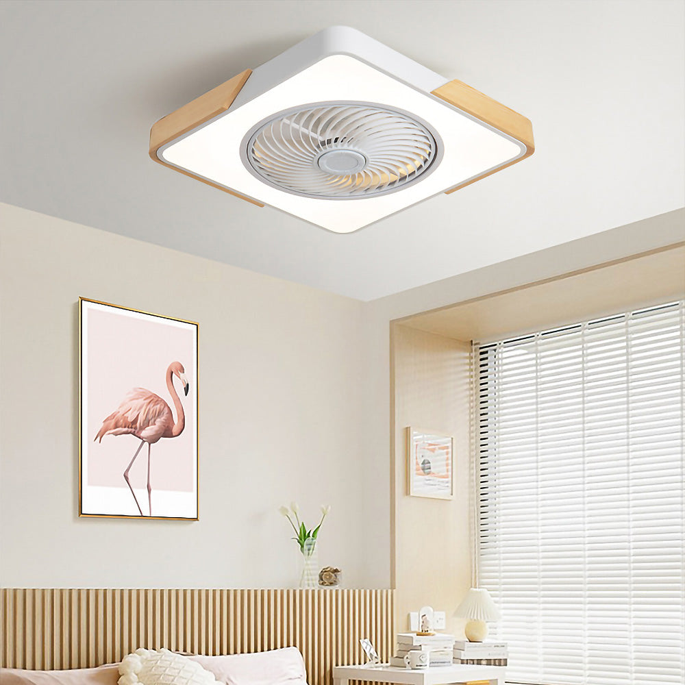 Ventilador de Techo Redondo Moderno de Madera con Luces LED – Eficiencia Energética y Estilo Contemporáneo 13