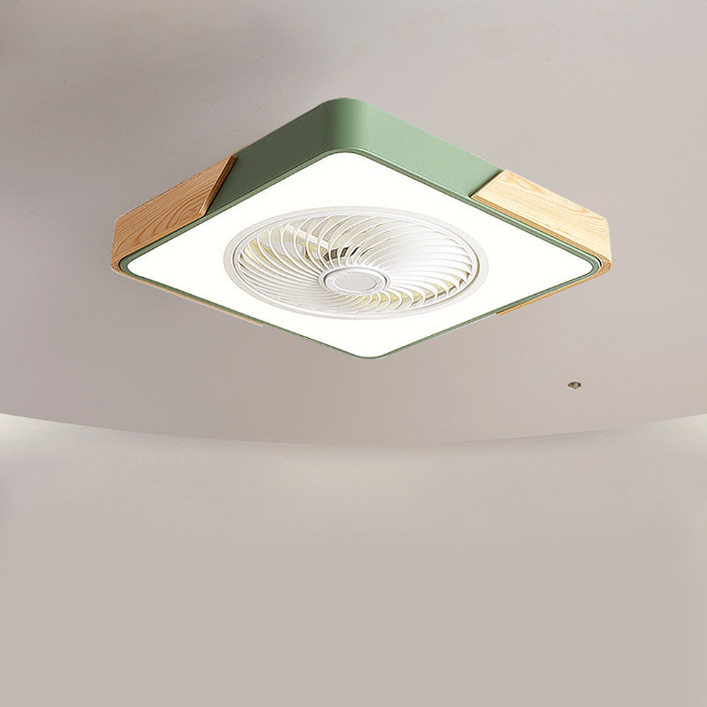 Ventilador de Techo Redondo Moderno de Madera con Luces LED – Eficiencia Energética y Estilo Contemporáneo 14