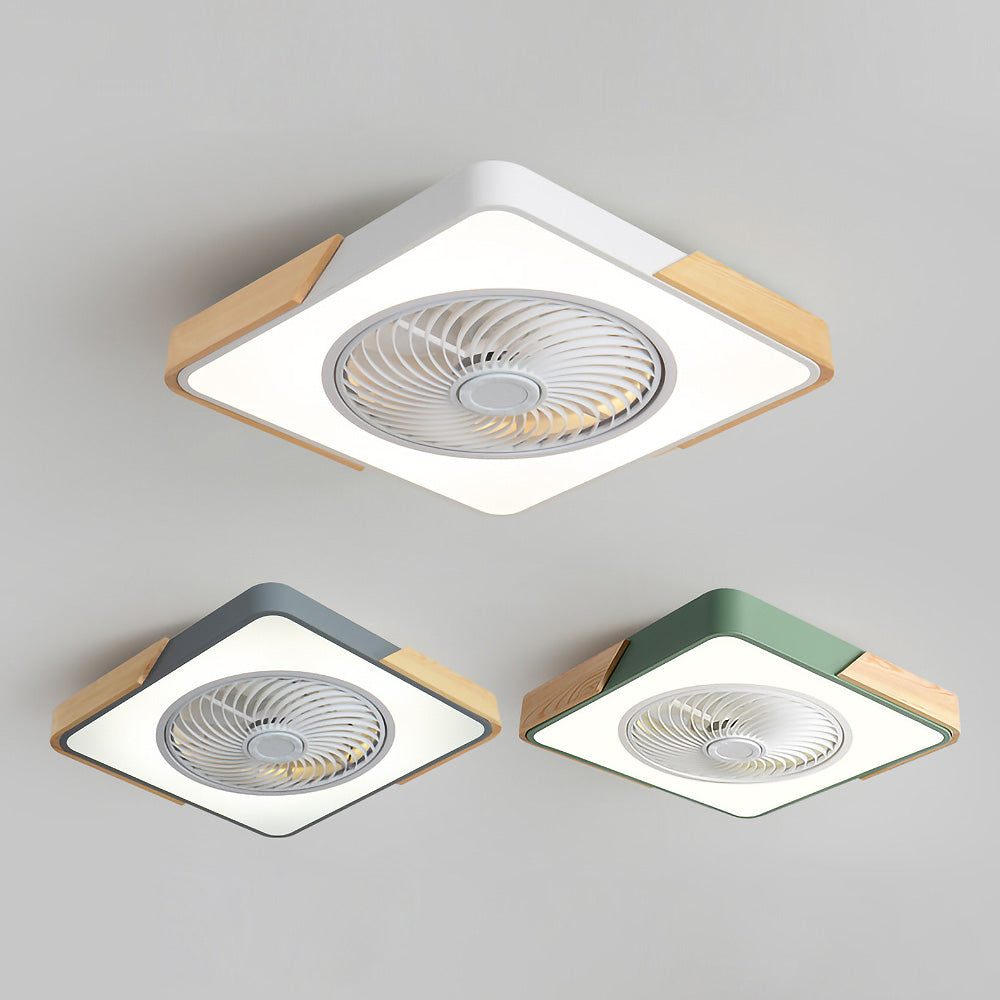 Ventilador de Techo Redondo Moderno de Madera con Luces LED – Eficiencia Energética y Estilo Contemporáneo 16
