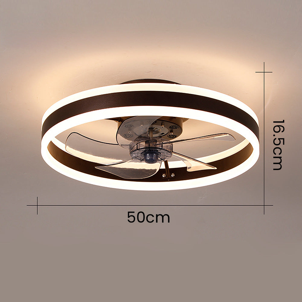 Ventilador de Techo Redondo para Dormitorio con Luz LED – Diseño Elegante y Funcional 5