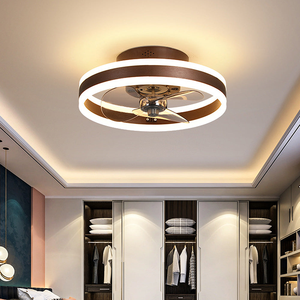 Ventilador de Techo Redondo para Dormitorio con Luz LED – Diseño Elegante y Funcional 7