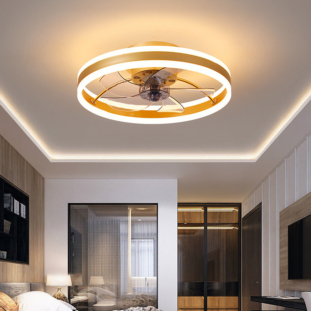 Ventilador de Techo Redondo para Dormitorio con Luz LED – Diseño Elegante y Funcional 8