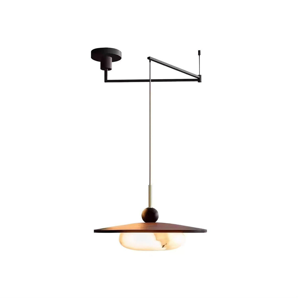 Lámpara colgante orientable Giralia – con difusor efecto alabastro