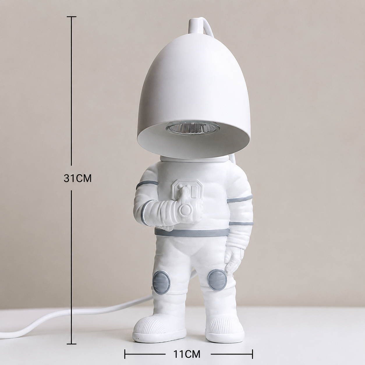 Vurex - Lámpara Calentadora de Velas Astronauta con Diseño Imaginativo y Luz Focalizada