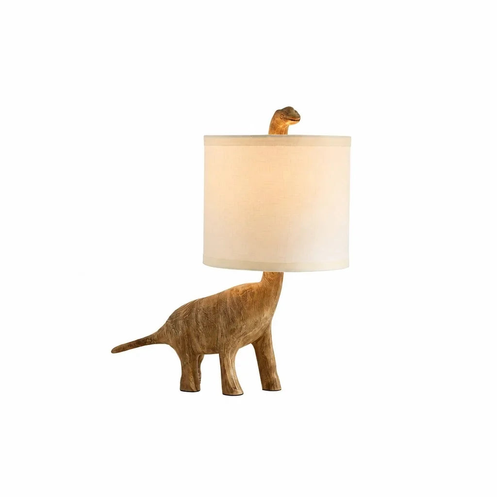 Lámpara de mesa dinosaurio de madera Dinora – vista principal