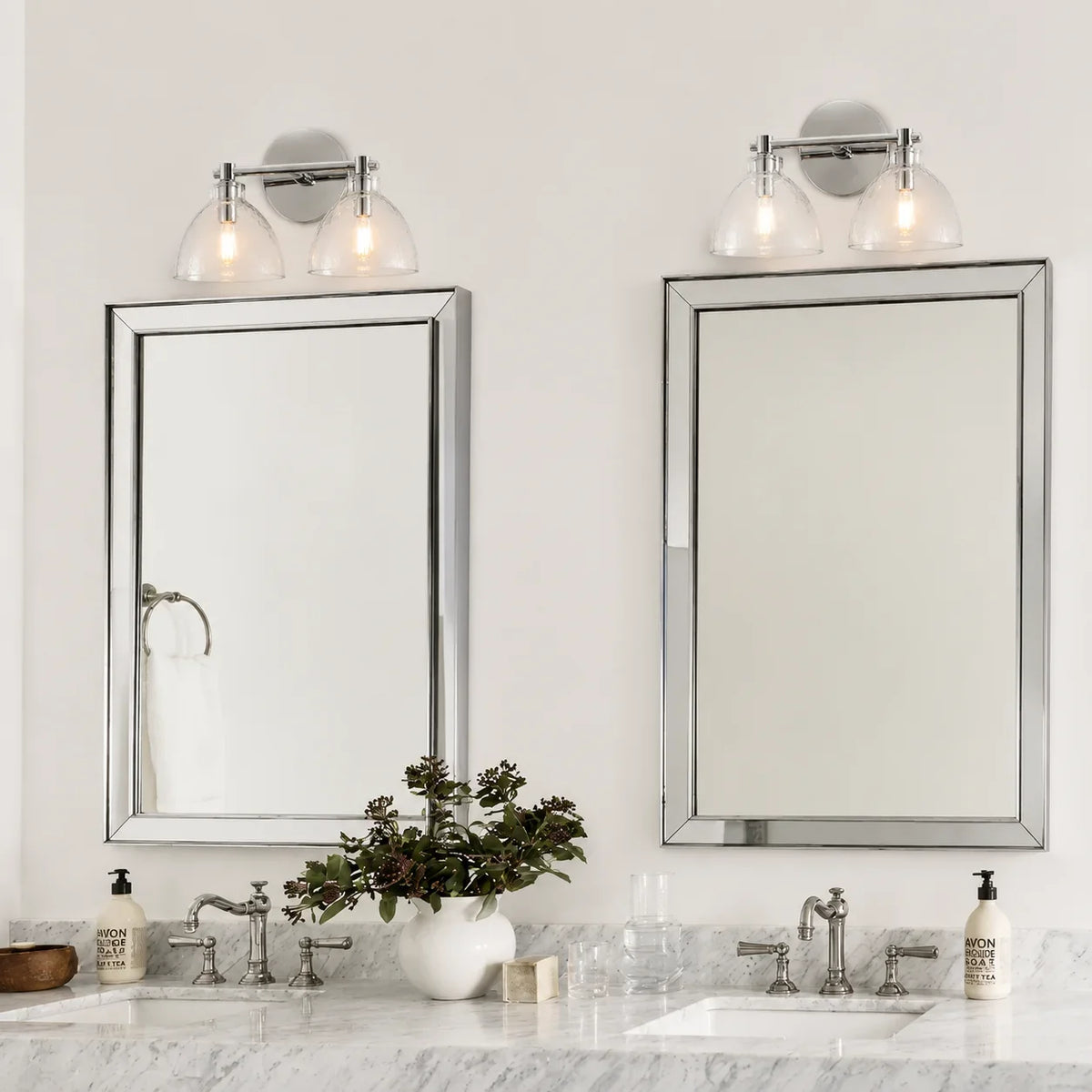 Aplique de pared de cristal soplado Niebla en un baño cálido – imagen 28