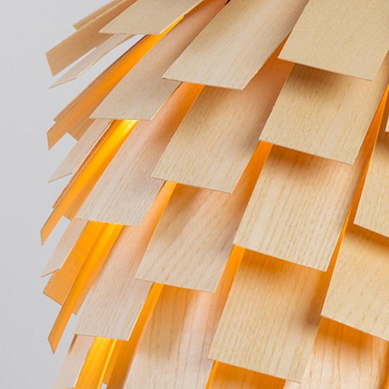 PinoLuz - Lámpara Colgante de Madera Natural y Elegante