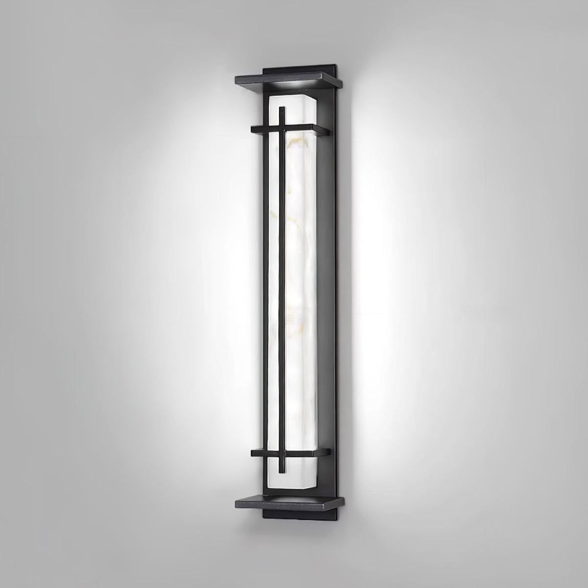 Aplique de pared exterior LED Xalba con efecto alabastro – en blanco frío