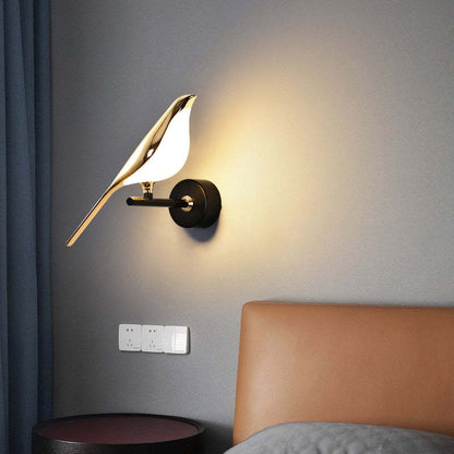 Astroclaro Avian: Aplique de Pared Decorativo con Diseño de Pájaro – Dorado