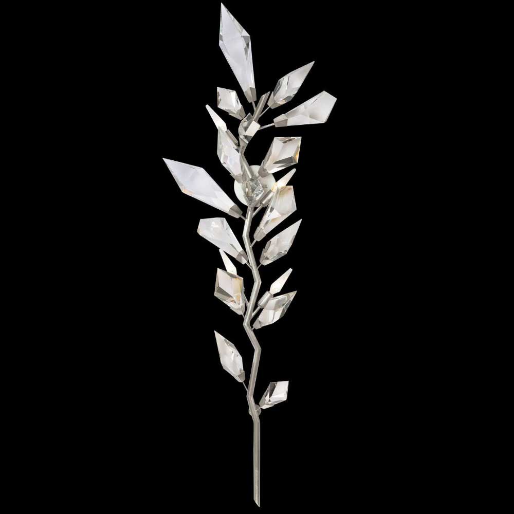 Aplique de pared Urama con hojas de cristal – pan de plata