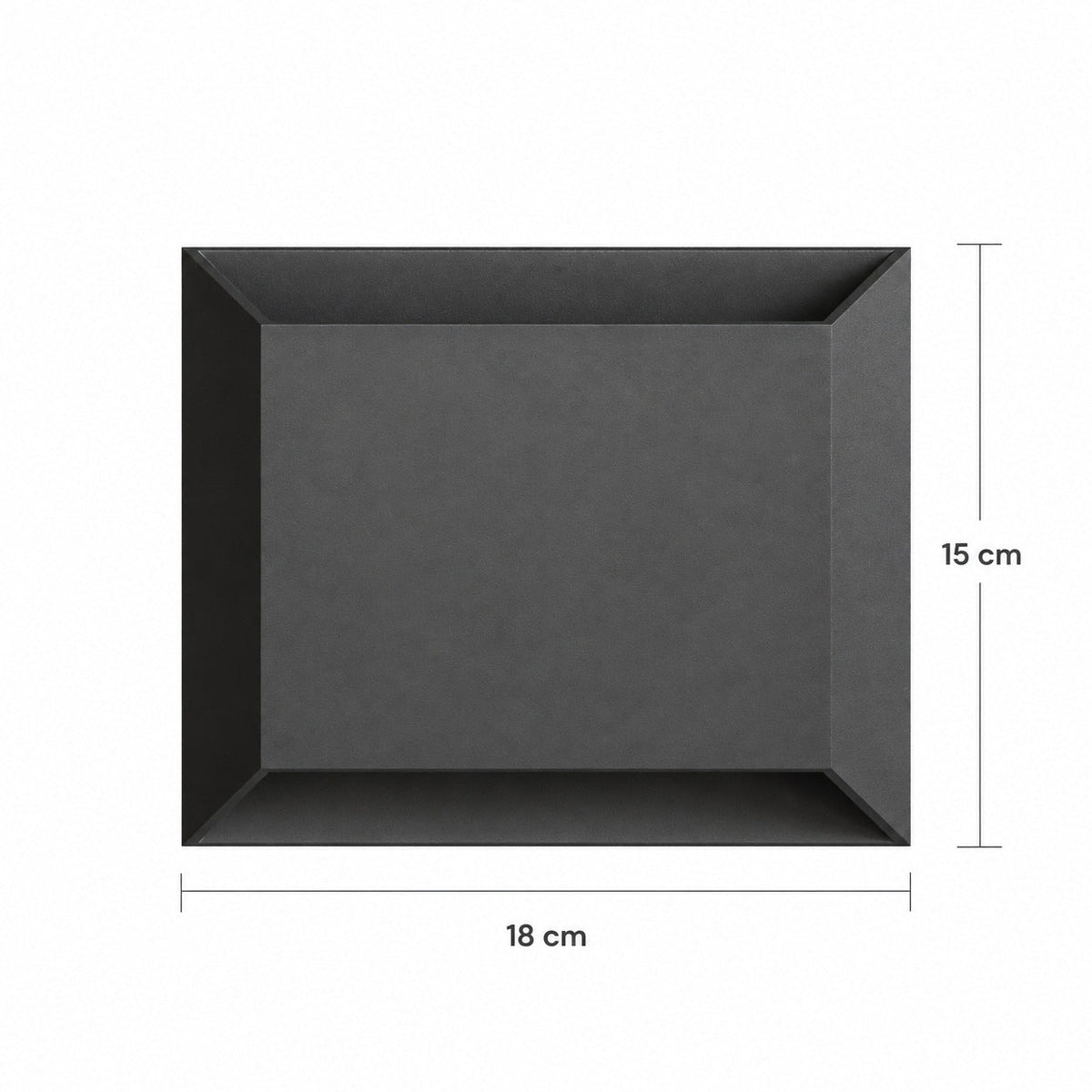 Aplique de pared exterior LED cuadrado Jomarel – medidas de la versión conectada a la red