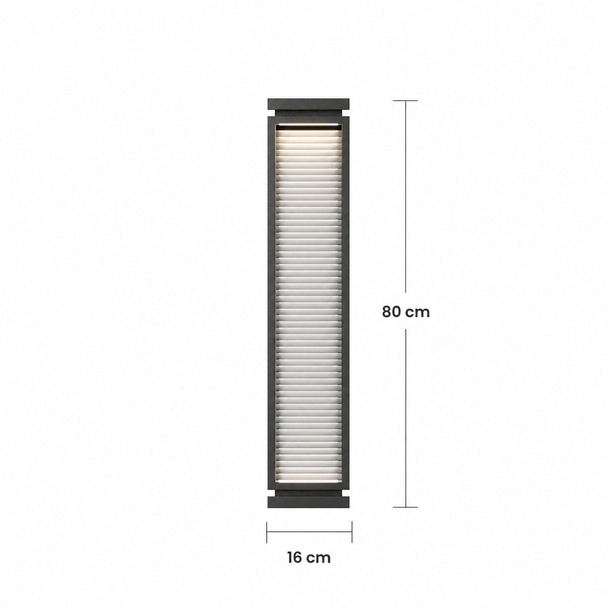 Aplique de pared exterior Ilsara – medidas del tamaño 80 cm