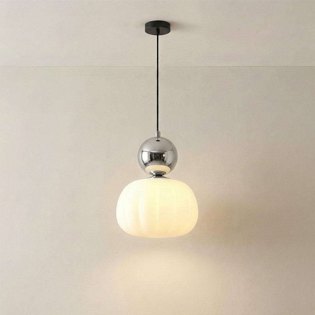 Lámpara colgante art déco Decoria – plateado