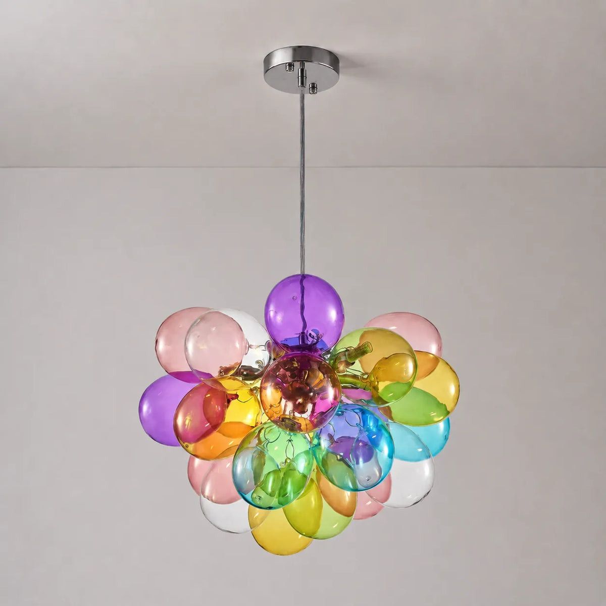 Lámpara de araña de burbujas multicolor Globira – vista principal